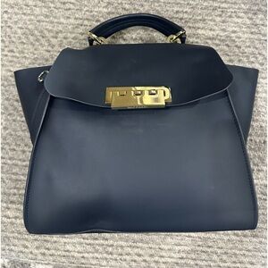 ZAC POSEN Navy Blue Eartha Top Handle Bag, NWOT!